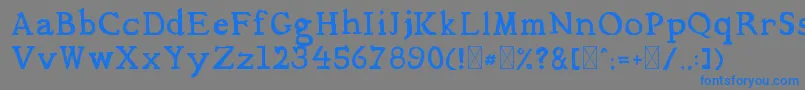 Mediqua Font – Blue Fonts on Gray Background