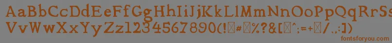 Mediqua Font – Brown Fonts on Gray Background