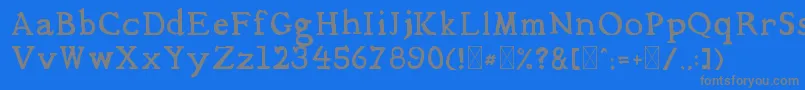 Mediqua-Schriftart – Graue Schriften auf blauem Hintergrund