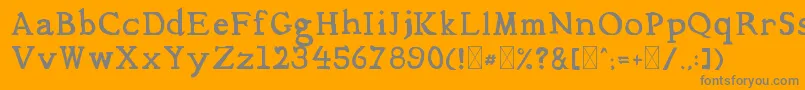 Mediqua Font – Gray Fonts on Orange Background