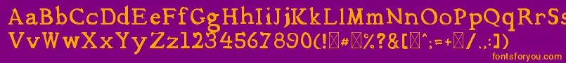 Mediqua Font – Orange Fonts on Purple Background