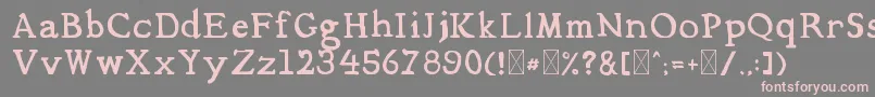 Шрифт Mediqua – розовые шрифты на сером фоне