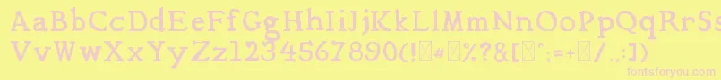 Mediqua Font – Pink Fonts on Yellow Background