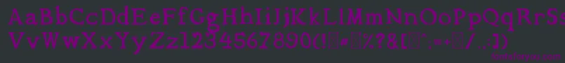 フォントMediqua – 黒い背景に紫のフォント