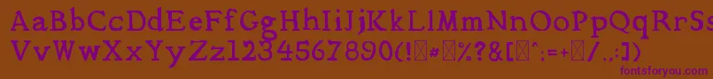Mediqua Font – Purple Fonts on Brown Background