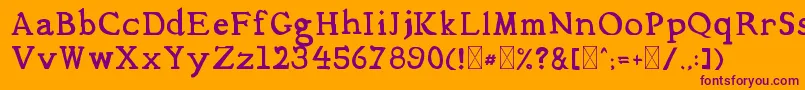 Mediqua Font – Purple Fonts on Orange Background