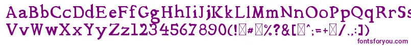 Mediqua Font – Purple Fonts on White Background