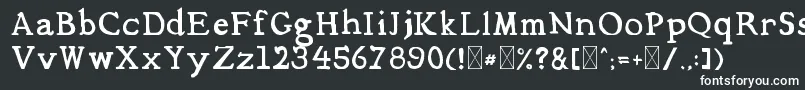 Mediqua Font – White Fonts on Black Background