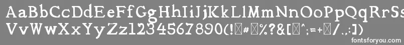 フォントMediqua – 灰色の背景に白い文字