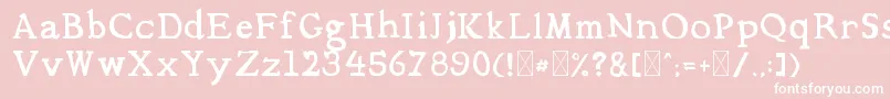 Mediqua Font – White Fonts on Pink Background