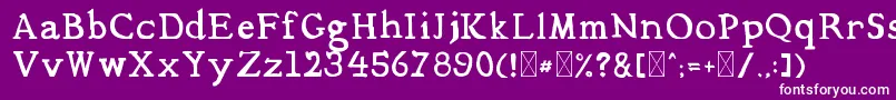 Mediqua Font – White Fonts on Purple Background