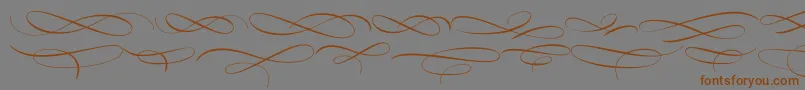 Fonte MedishDeco PERSONAL USE ONLY – fontes marrons em um fundo cinza