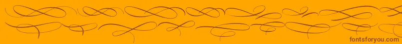 MedishDeco PERSONAL USE ONLY-Schriftart – Braune Schriften auf orangefarbenem Hintergrund