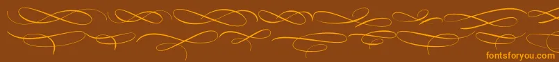 Шрифт MedishDeco PERSONAL USE ONLY – оранжевые шрифты на коричневом фоне