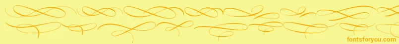 MedishDeco PERSONAL USE ONLY-Schriftart – Orangefarbene Schriften auf gelbem Hintergrund