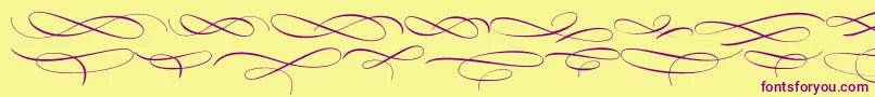 MedishDeco PERSONAL USE ONLY-Schriftart – Violette Schriften auf gelbem Hintergrund