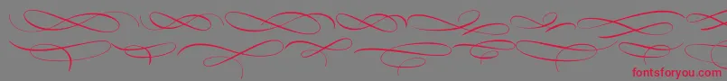 フォントMedishDeco PERSONAL USE ONLY – 赤い文字の灰色の背景