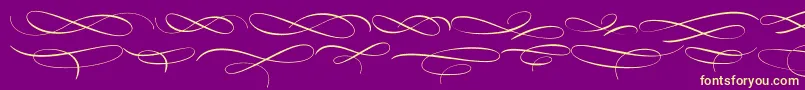Шрифт MedishDeco PERSONAL USE ONLY – жёлтые шрифты на фиолетовом фоне