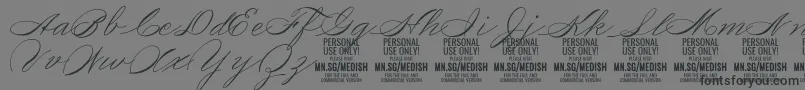 fuente MedishScript PERSONAL USE ONLY – Fuentes Negras Sobre Fondo Gris