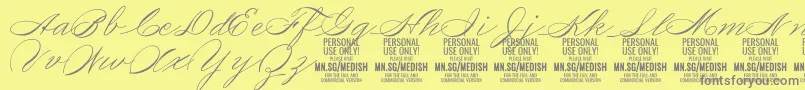 fuente MedishScript PERSONAL USE ONLY – Fuentes Grises Sobre Fondo Amarillo