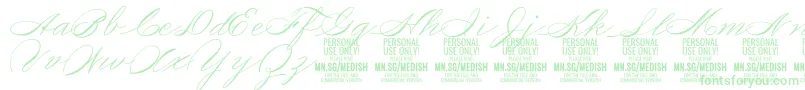 MedishScript PERSONAL USE ONLY Font – Green Fonts on White Background