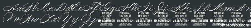 MedishScript PERSONAL USE ONLY Font – White Fonts on Black Background