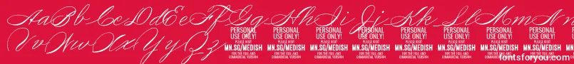 MedishScript PERSONAL USE ONLY Font – White Fonts on Red Background