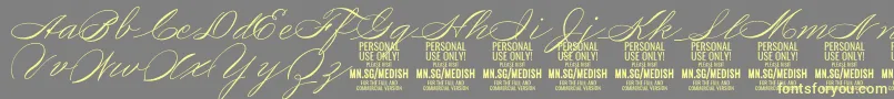 fuente MedishScript PERSONAL USE ONLY – Fuentes Amarillas Sobre Fondo Gris