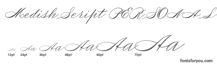 MedishScript PERSONAL USE ONLY Font Sizes