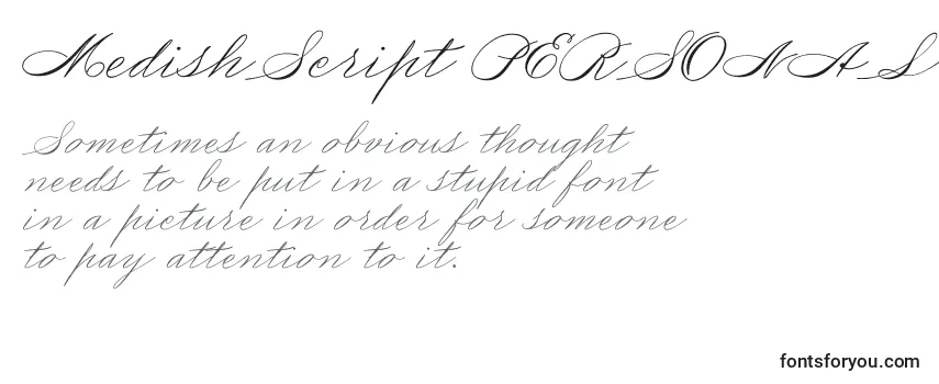 Review of the MedishScript PERSONAL USE ONLY Font