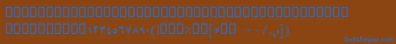 Шрифт BMah – синие шрифты на коричневом фоне