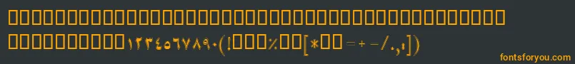 フォントBMah – 黒い背景にオレンジの文字