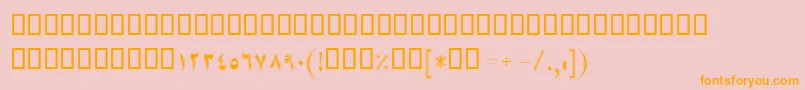 BMahフォントについての詳細 フォントBMah – オレンジの文字がピンクの背景にあります。