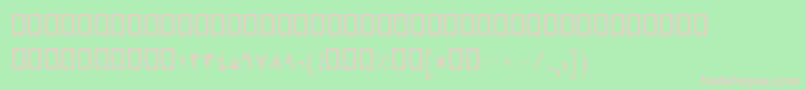 fuente BMah – Fuentes Rosadas Sobre Fondo Verde