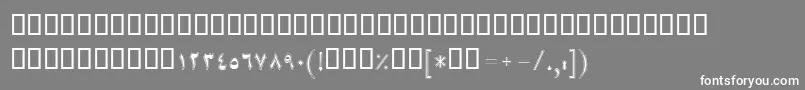 Weitere Informationen zur BMah-Schriftart BMah-Schriftart – Weiße Schriften auf grauem Hintergrund