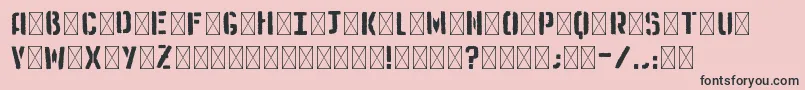 フォントMedistencil – ピンクの背景に黒い文字