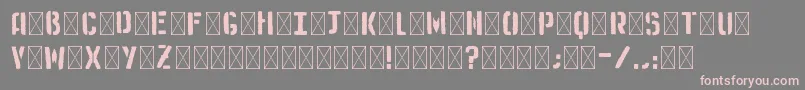 Saiba mais sobre a fonte Medistencil Fonte Medistencil – fontes rosa em um fundo cinza