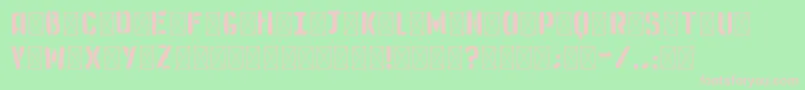 Medistencil Font – Pink Fonts on Green Background