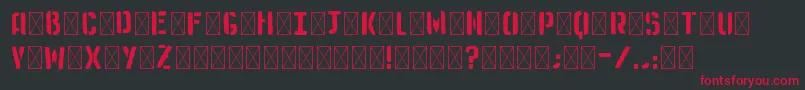 Medistencil Font – Red Fonts on Black Background