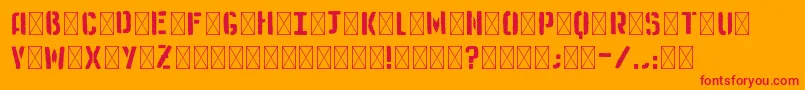 Medistencil Font – Red Fonts on Orange Background