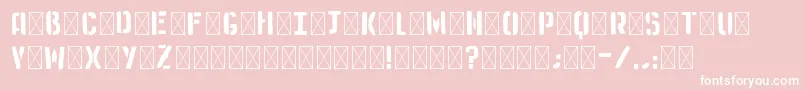 fuente Medistencil – Fuentes Blancas Sobre Fondo Rosa