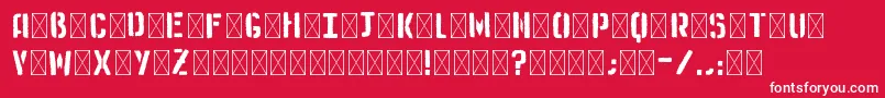 Medistencil Font – White Fonts on Red Background