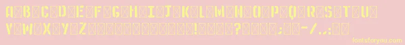 More about Medistencil Font Medistencil Font – Yellow Fonts on Pink Background