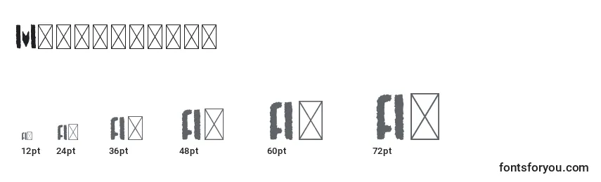 Medistencil Font Sizes