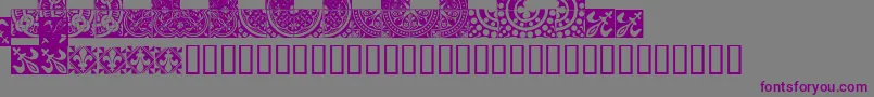 Шрифт MEDITI   – фиолетовые шрифты на сером фоне