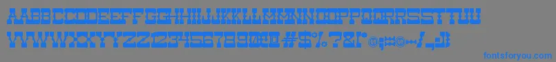 Medium Rare-Schriftart – Blaue Schriften auf grauem Hintergrund