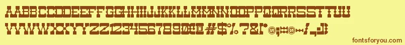 Medium Rare Font – Brown Fonts on Yellow Background