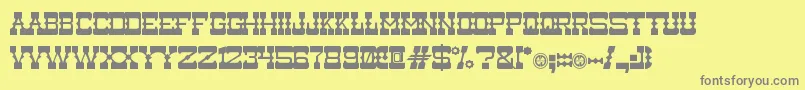 Medium Rare-Schriftart – Graue Schriften auf gelbem Hintergrund