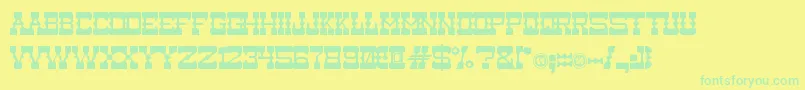 Fonte Medium Rare – fontes verdes em um fundo amarelo