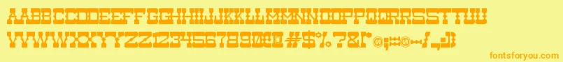 Medium Rare Font – Orange Fonts on Yellow Background